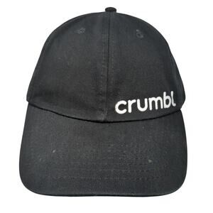 Crumbl Slideback Baseball Cap Black One Size Adjustable 6 Panel Vented Holes